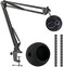 SUNMON Snowball iCE Mic Boom Arm Stand with Pop Filter, Compatible with Blue Snowball Ice USB Microphone with Cable Sleeve.