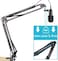 SUNMON AT2020 Mic Boom Arm Stand with Pop Filter, Compatible with Audio-Technica AT2020, Audio-Technica AT2020V USB Microphone with Cable Sleeve by.