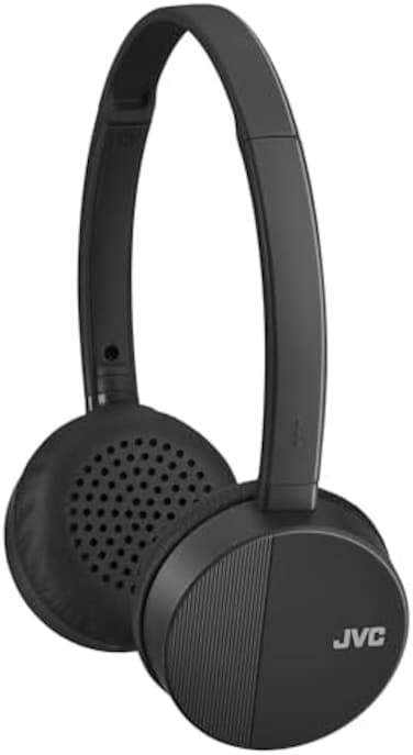 JVC HA-S23W Wireless Headphones - On Ear Bluetooth Headphones, Foldable Flat Design, 17-Hour Long Battery Life (Black.