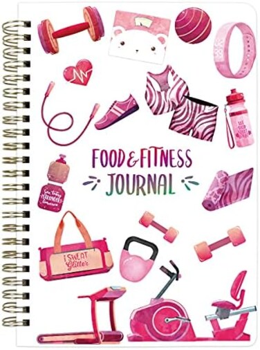 ceiba tree Food and Fitness Journal Diary Workout Wellness Log Notebook Planner Weight Loss Diet Meal Exercise Training Health Tracker 6. 1" x 8. 5".