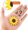 WILLBOND Sunflower Keychains Pendants Backpack Hanging Sunflower Button Key Ring for Summer Birthday Party Favor (36 Pieces, Multicolor, One size.