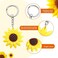 WILLBOND Sunflower Keychains Pendants Backpack Hanging Sunflower Button Key Ring for Summer Birthday Party Favor (36 Pieces, Multicolor, One size.