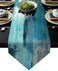 AILUER Turquoise and Grey Table Runner,Teal Abstract Modern Art Burlap Table Runners for Table Dresser Runner Farmhouse Style for Dinner Party Holidays Home Decoration.
