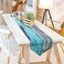 AILUER Turquoise and Grey Table Runner,Teal Abstract Modern Art Burlap Table Runners for Table Dresser Runner Farmhouse Style for Dinner Party Holidays Home Decoration.