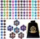 مجموعة نرد Surhugvy DND، 20 × 7 نرد متعدد الأوجه (140 قطعة بلونين لألعاب Dungeons and Dragons DND RPG MTG Table Game، 20 لونًا من النرد مع نرد كبير واحد).