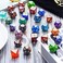 مجموعة نرد Surhugvy DND، 20 × 7 نرد متعدد الأوجه (140 قطعة بلونين لألعاب Dungeons and Dragons DND RPG MTG Table Game، 20 لونًا من النرد مع نرد كبير واحد).