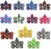 مجموعة نرد Surhugvy Dnd، 25 × 7 نرد متعدد الأوجه (175 قطعة) لألعاب Dungeons And Dragons Dnd RPG Mtg Table Game D4 D6 D8 D10 D12 D20 25 لون نرد مع حقيبة فلانيل كبيرة واحدة.
