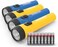EVEREADY LED Flashlights (4-Pack, Bright Flashlights for Emergencies and Camping Gear, Flash Light with AA Batteries Included, Blue/Yellow (4-Pack.
