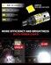 مصباح LASFIT 921 912 LED جاهز لـ Canbus T15 خالٍ من الأخطاء، مصباح LED احتياطي للرجوع للخلف سهل التركيب 904 916 917 920 906 W16W 2835 2021 بديل خارجي إصدار مطور 6000k أبيض (عبوة من قطعتين).