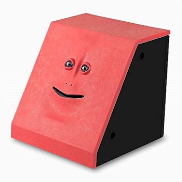 Youngine Novelty Face Bank Coin Eating Savings Bank Kids Money Saving Collection Piggy Bank (Red.