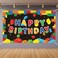 chiazllta Building Blocks Party Decorations Colorful Blocks Birthday Backdrop Photography Children Kids Building Blocks Theme Party Supplies.