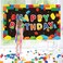 chiazllta Building Blocks Party Decorations Colorful Blocks Birthday Backdrop Photography Children Kids Building Blocks Theme Party Supplies.