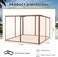 MasterCanopy Patio Gazebo Mosquito Netting Screen Walls (10x10, Coffee.