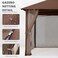 MasterCanopy Patio Gazebo Mosquito Netting Screen Walls (10x10, Coffee.