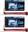 Zeee 2S Lipo Battery 5000mAh 7. 4V 100C Shorty Hard Case Battery with 4mm Bullet to Deans Connector for RC 1/10 Scale Vehicles Car Trucks Boats RC Models(2 Pack.