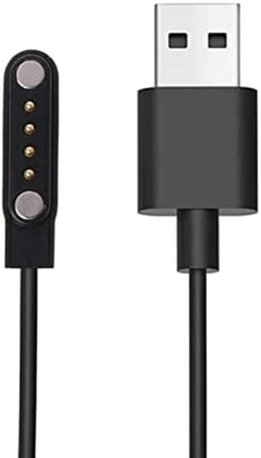 Aliwisdom Universal Charging Cable Compatible Smartwatch Magnetic Smartwatch Accessories USB 4-Pin Magnetic Charger for Smart Watch/Fitness Tracker, Pin Pitch 7. 62 mm.
