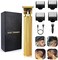 DEYOT Professional Hair Clippers for Men Electric Haircut Kit Hair Trimmer Grooming Waterproof Rechargeable Close Cutting T Blade Trimmer USB Rechargeable Clippers for Hair Cutting with Guide Combs.