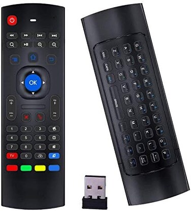 ROCK&amp;ROWN ROCKROWN Air Mouse Remote, MX3 Pro 2. 4G Android Box Remote with Mini Wireless Keyboard,Compatible for Android TV/Box/IPTV/Android Projector/HTPC/Xbox/Raspberry Pi.