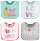 The Peanutshell Terry Bib Set for Baby Girls, 8 pack for Feeding, Teething,Drooling.