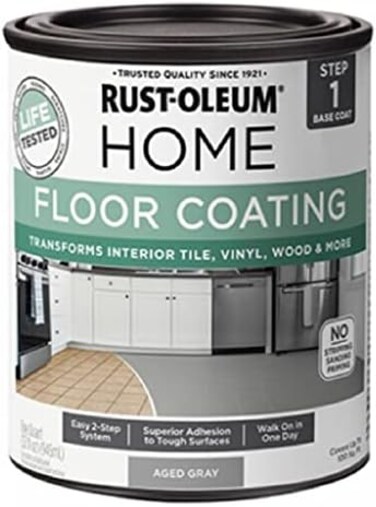 Rust-Oleum 365929 طلاء أرضيات أساسي رمادي عتيق ربع جالون.