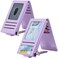 Chelmon Slim RFID Blocking Credit Card Protector Holder Womens Bifold Wallet Multi Card Case With Zipper (Light Purple.