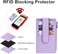 Chelmon Slim RFID Blocking Credit Card Protector Holder Womens Bifold Wallet Multi Card Case With Zipper (Light Purple.