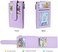 Chelmon Slim RFID Blocking Credit Card Protector Holder Womens Bifold Wallet Multi Card Case With Zipper (Light Purple.
