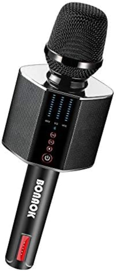 BONAOK Karaoke Microphone, Portable Wireless Bluetooth Karaoke Mic for AdultsKids Car Home Outdoor Party, Karaoke Machine for PC/All Smartphone G50 Black 2025.