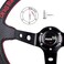 RASTP Carbon Fiber Racing Steering Wheel 345mm 6 Bolt Universal Fit Black.