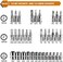 Egofine 46 Pieces 1/4 inch Drive Socket Ratchet Wrench Set, with Bit Socket Set Metric and Extension Bar for Auto Repairing and Household, with Storage Case.