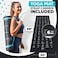 GRAND BASICS Instructional Yoga Mat with Carrying Strap: Cute Yoga Mat with 75 Illustrated Yoga Poses75 Easily-Followed Stretching Exercises - 1/4&rdquo; Thick, Non-Toxic, Non-Slip Yoga Mats for Women and M