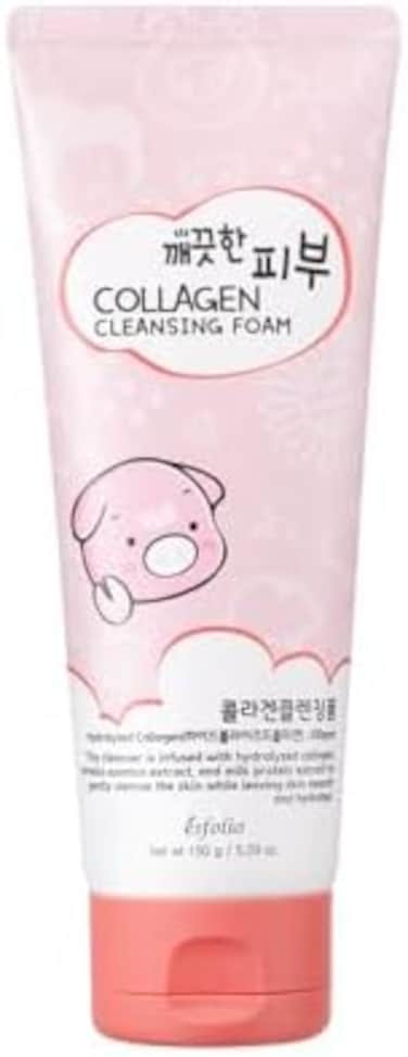esfolio Collagen Cleansing Foam &ndash; Hydrating Face Wash for Deep CleansingNourishing Skin &ndash; Korean Skincare All Skin Types &ndash; Gentle Foaming Facial Cleanser with CentellaMilk Protein (5. 29 OZ-150ML.