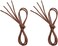 VSUDO 2 Pairs Waxed Round Dress Shoelaces, 1/8" Thin Formal Business Oxford Shoe Lace for Men or Women&rsquo;s Chukka/Desert Boots.