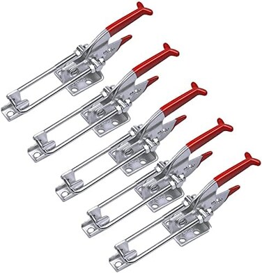 SKYCY 5-Pack 2000lbs Capacity Heavy Duty Toggle Clips Adjustable Latch U Bolt Self-lock Toggle Latch (A0431-5 PCS.
