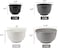 BoxedHome Classic Mixing Bowl Set, BPA Free Plastic, Microwave and Dishwasher Safe (Grey, Set of 4.