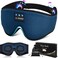 LC-dolida Sleeping Headphones Eye Mask, Sleep Mask with Bluetooth Headphones 3D Eye Mask Wireless Music Cotton Sleep Cover for Side Sleepers Nap Insomnia Air Travel Meditation Gifts for Unisex.