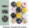 Rarapop 12 Pack Round Empty Hinged Tins Box, Mini Vintage Box Travel Tin Cans, 20ml Refillable Container Bottle for Candle, Lip Balm, Salve, Eye Shadow, Powder, Flower.