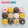 Rarapop 12 Pack Round Empty Hinged Tins Box, Mini Vintage Box Travel Tin Cans, 20ml Refillable Container Bottle for Candle, Lip Balm, Salve, Eye Shadow, Powder, Flower.