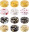 Rarapop 12 Pack Round Empty Hinged Tins Box, Mini Vintage Box Travel Tin Cans, 20ml Refillable Container Bottle for Candle, Lip Balm, Salve, Eye Shadow, Powder, Flower.