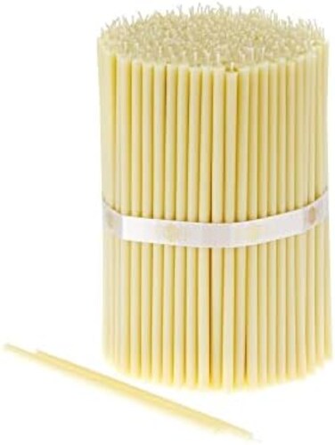 Danilovo Thin Taper Beeswax Candles - Honey-Scented, Decorative Candles Ideal for Birthday Decoration or Church Prayers - White Drip Free, TallSmokeless Pack of 50 pcs, 7. 1 x 0. 24 inch.
