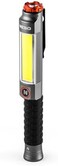 NEBO Big Larry 3 Work Light, 600 Lumen Flashlight with COB Work Light, Pocket Clip Magnetic Base for Hands-Free Lighting, Portable COB LED Dimmable Flashlight, Hazard Light-Red.