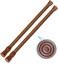 HILLHOME 2 Pack Small Tension Rods 15. 7 in to 28 Curtain Rods Window Rods in Extendable Width Spring Cupboard Bars for Kitchen Utensils, Closet, and Cabinet, Fit in The Spaces to Stay Up (brown.