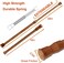 HILLHOME 2 Pack Small Tension Rods 15. 7 in to 28 Curtain Rods Window Rods in Extendable Width Spring Cupboard Bars for Kitchen Utensils, Closet, and Cabinet, Fit in The Spaces to Stay Up (brown.