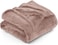 Utopia Bedding Fleece Blanket Queen Size Rose Pink 300GSM Luxury Bed Blanket Anti-Static Fuzzy Soft Blanket Microfiber (90x90 Inches.