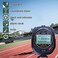 FCXJTU Professional Stopwatch Timer, 3-Row 10 Lap/Split Memory Count up/Down Timer, Extra Large Display with Pace Mode Clock Alarm Calendar Includes Battery, Lanyard for P. E Coach and Sport Events.