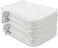 PHOGARY 10 Pack Microfiber Body Wash Mitts, Soft Face Mitten, Bath Spa Cloth, Reusable Makeup Remover Mitt Gloves, European Style Wash Cloth, 6&times;8 inch (White.