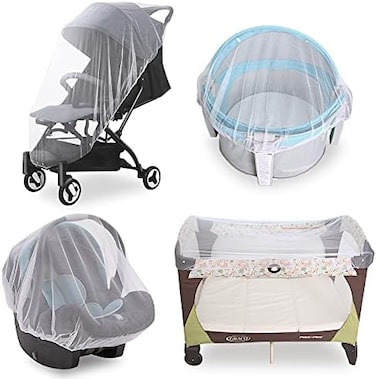 Coldwind Baby Mosquito Net for Stroller, Reusable Bug Net for Stroller, Bassinets, Cradles, Playards, Pack N Plays and Portable Mini Crib, PortableDurable Baby Insect Netting.