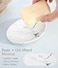 Luxspire Soap Dish, Resin and Gravel Soap Box, Durable Oval Soap Holder with Marble Pattern for Bathroom, Shower, Kitchen for Storing Candle, Soap - White Gravel.