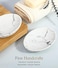 Luxspire Soap Dish, Resin and Gravel Soap Box, Durable Oval Soap Holder with Marble Pattern for Bathroom, Shower, Kitchen for Storing Candle, Soap - White Gravel.