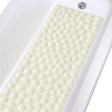 OTHWAY Non-Slip Bathtub Mat Soft Rubber Bathroom Bathmat with Strong Suction Cups (Beige 40"x16".